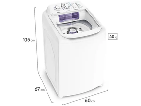 Lavadora de Roupas Electrolux LAC12 - 12Kg Cesto Inox 12 Programas de Lavagem